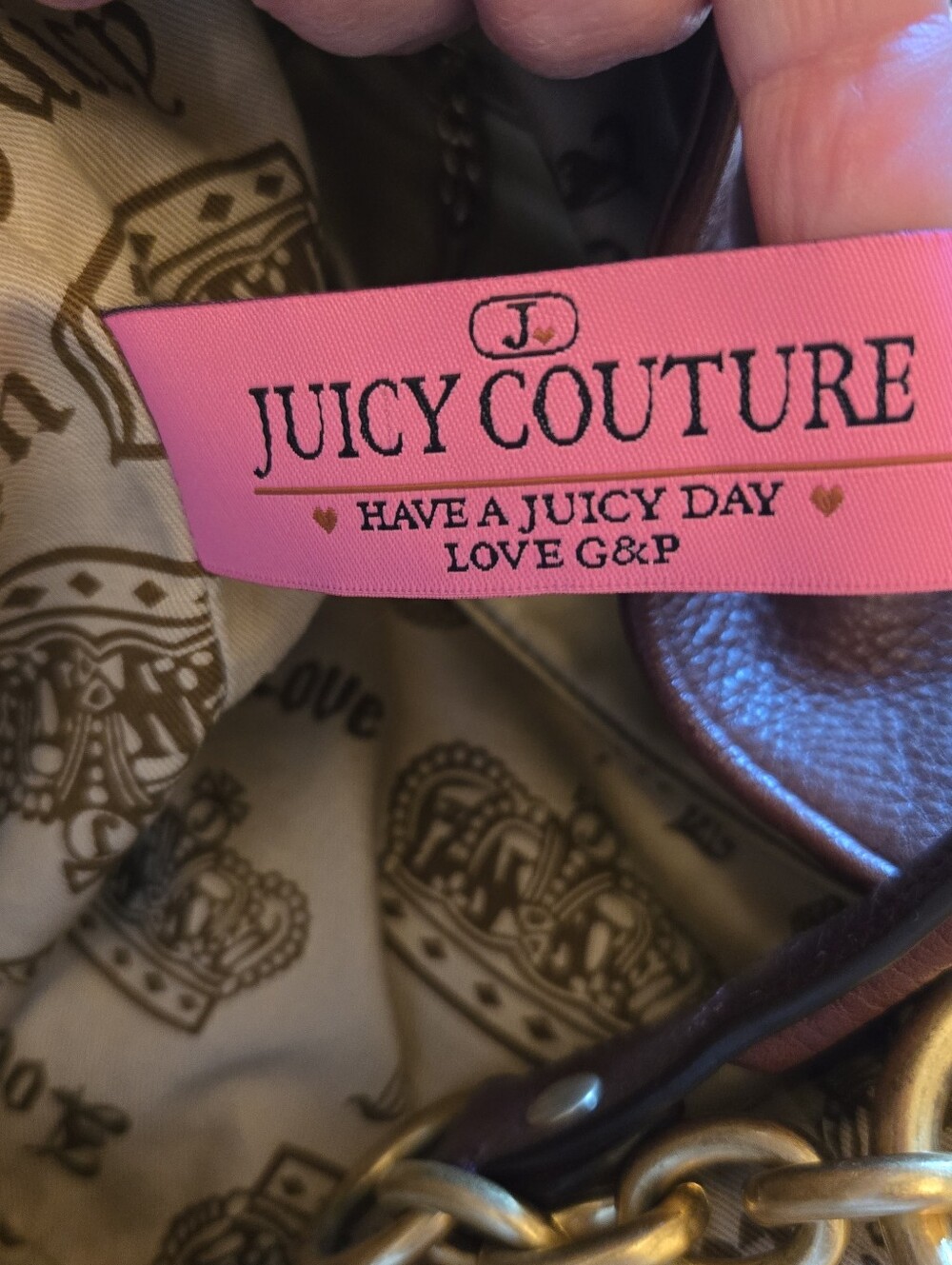 Juicy Couture Y2K Brown Leather Purse Bag - Picture 11 of 11